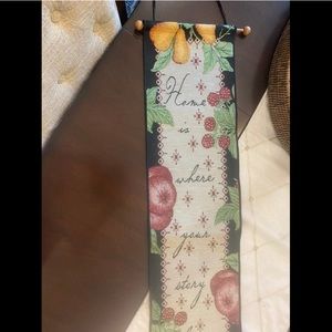 Vintage Tapestry “Home is where your story begins “ wall hanging